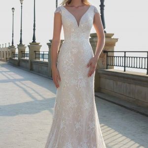 fitted lace wedding dress