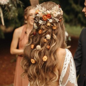 Dried flower Wedding Hair