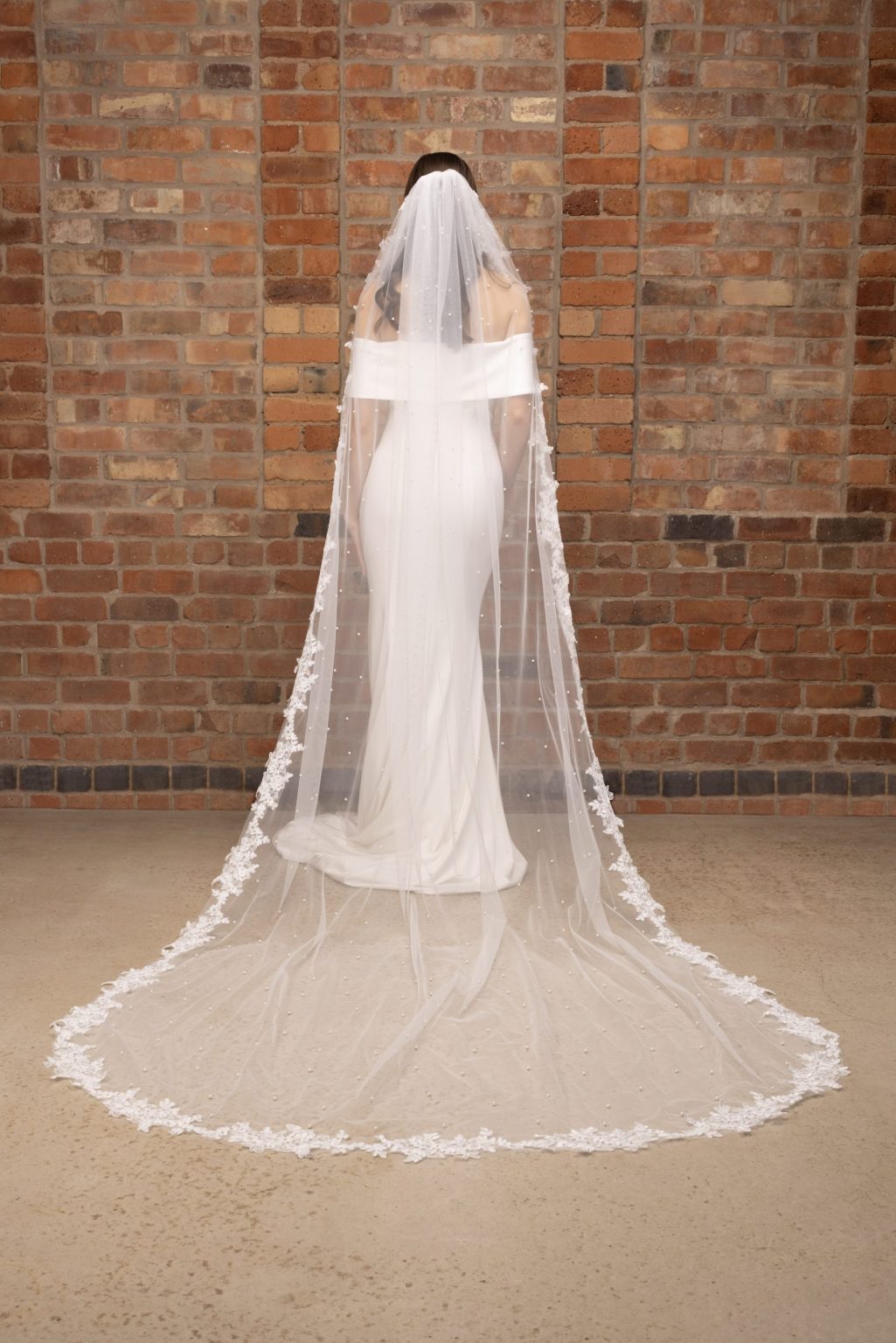 300cm lace ad pearl veil