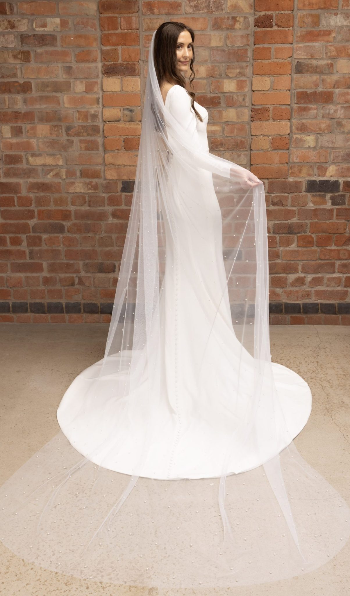 300cm pearl veil
