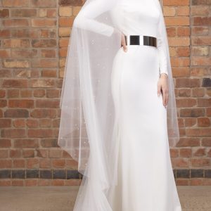 heavily pearled veil