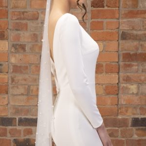 90cm large pearl veil