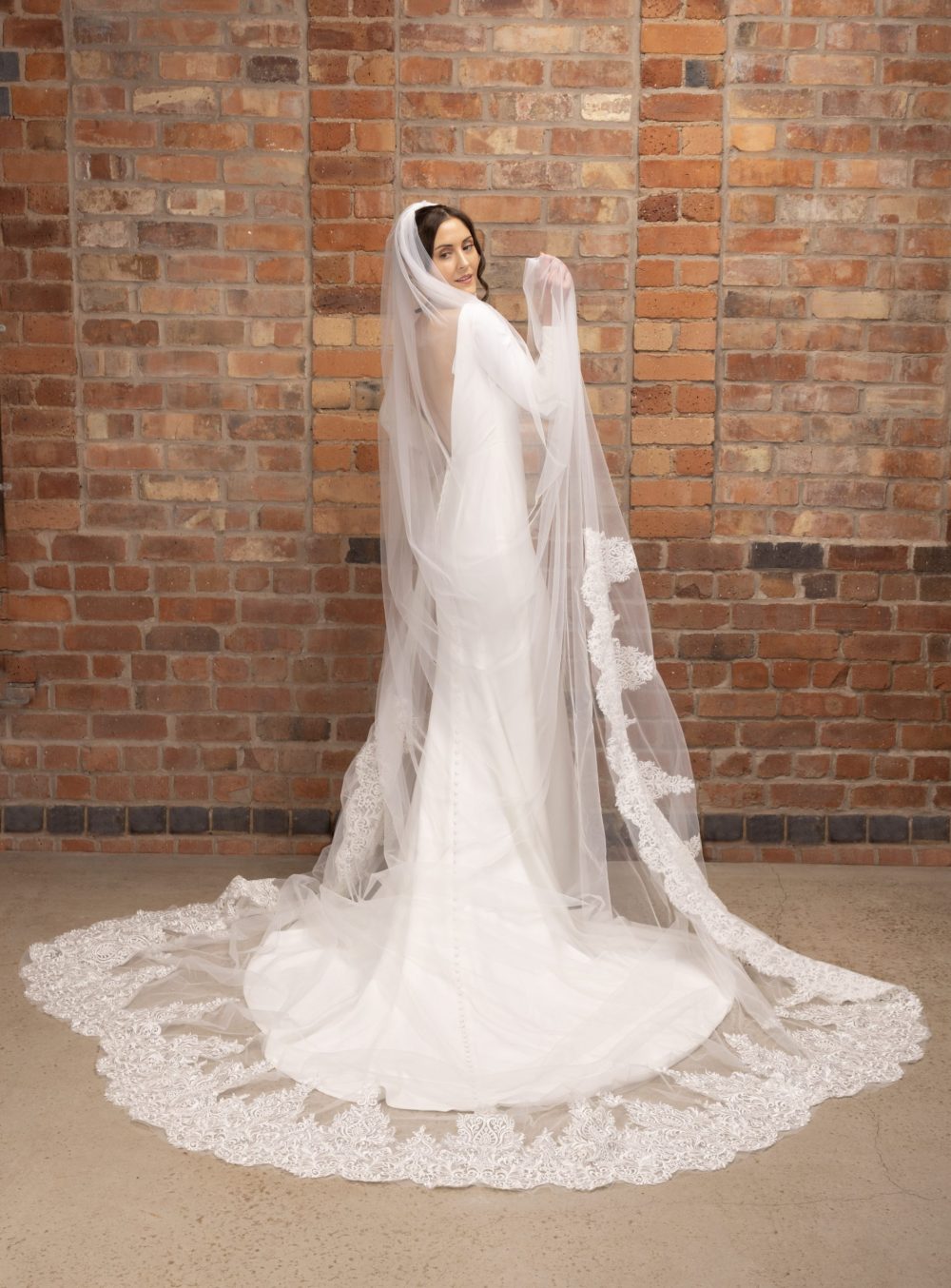 cathedral length lace veil