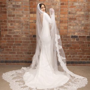 cathedral length lace veil