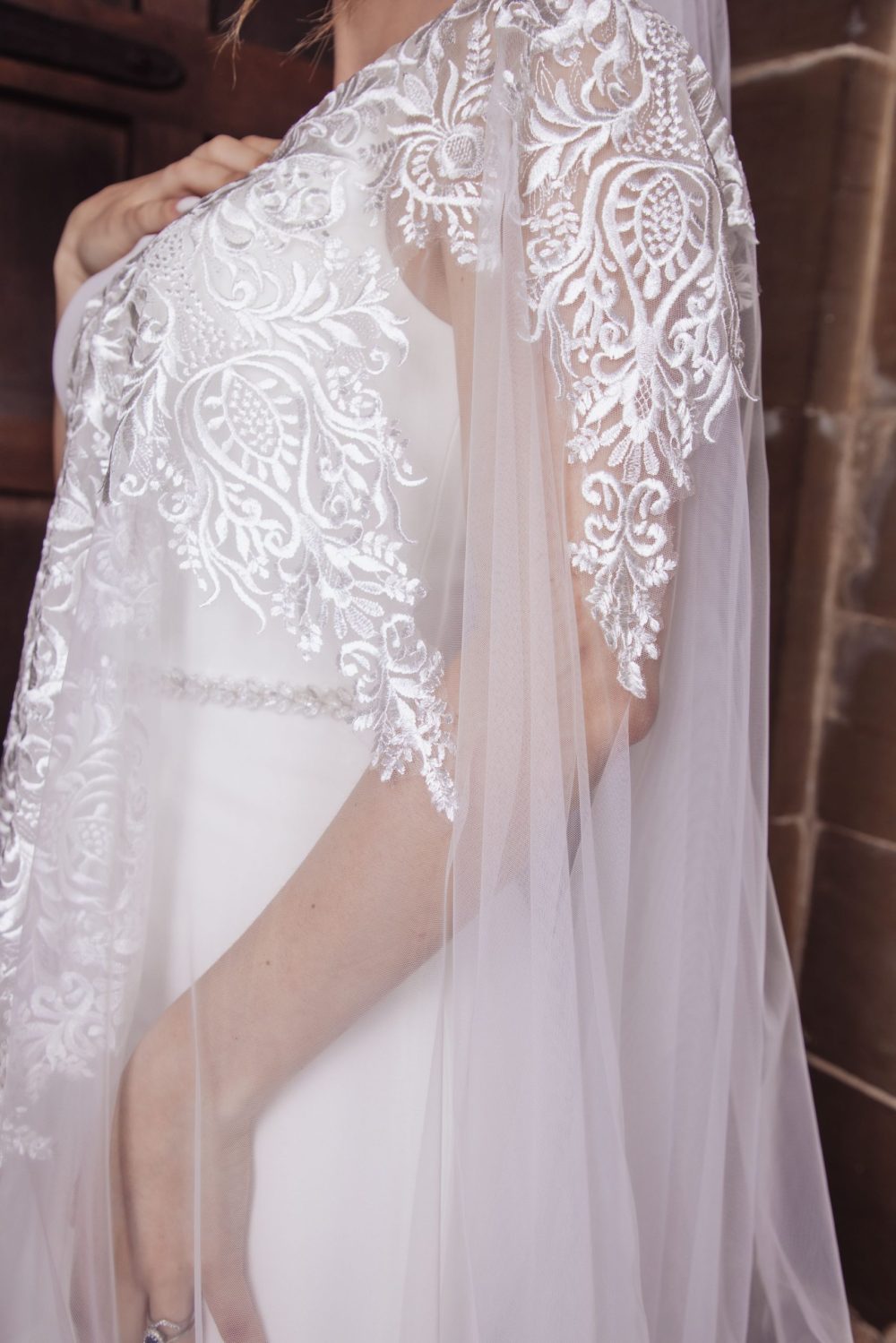 dramatic lace veil