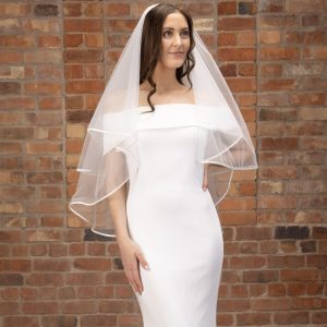 short two tier veil
