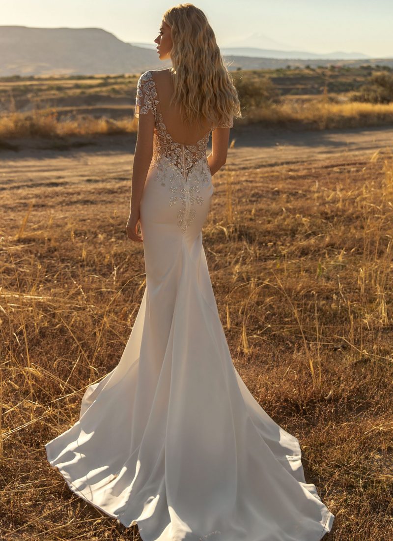low back detailed wedding dress