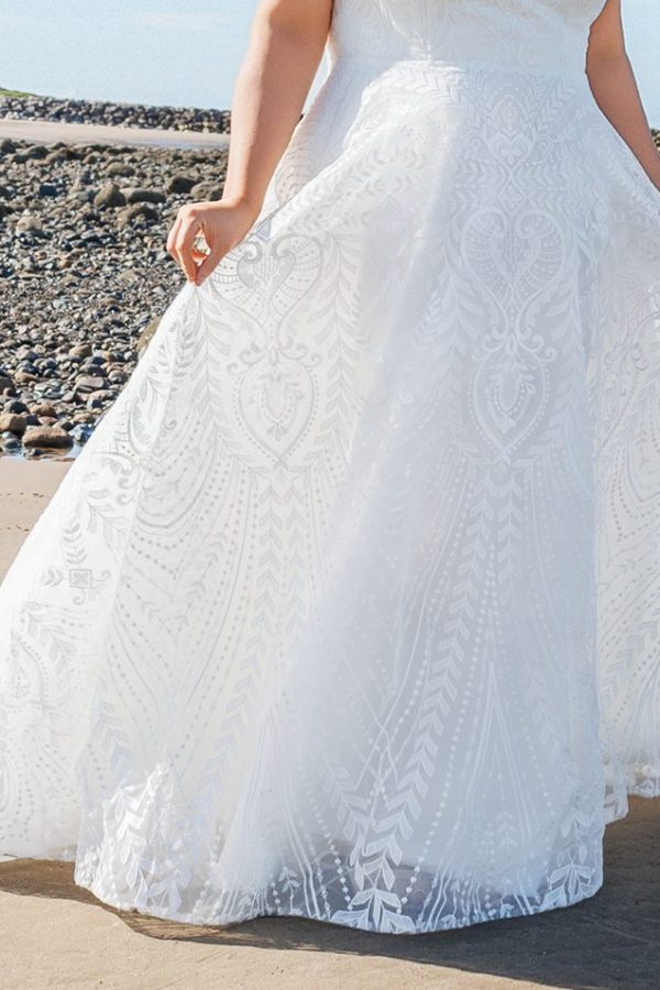 boho lace wedding dress