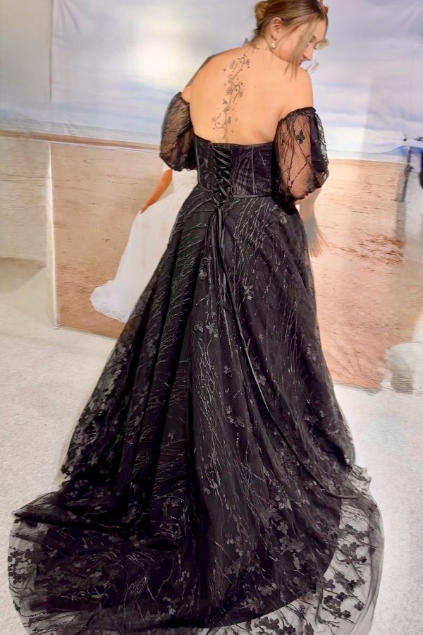 black wedding dress with corset